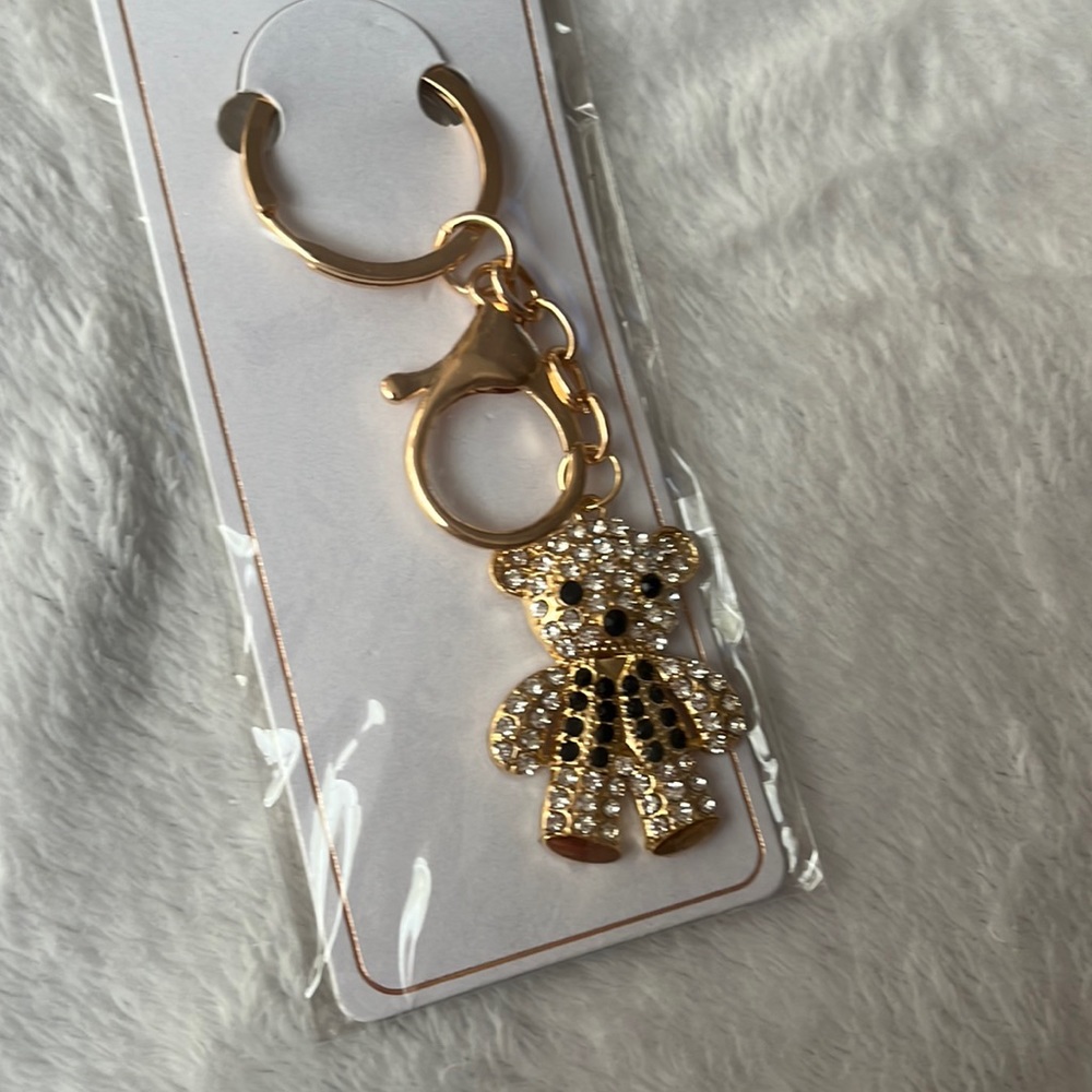 Super cute teddy bear keychain/ bag charm